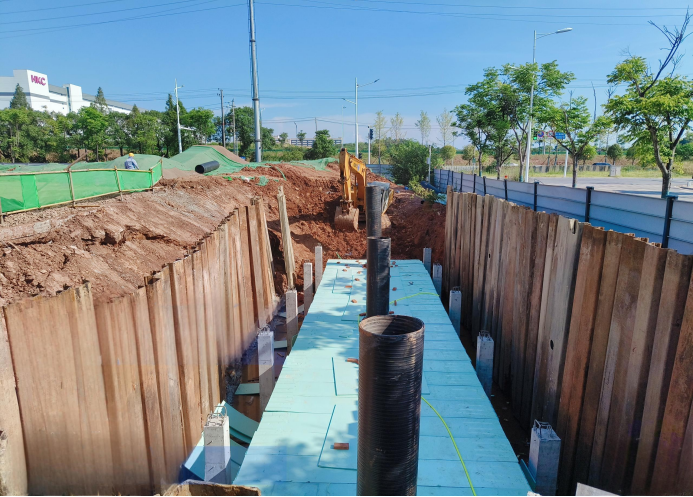 雨水調節（jiē）池、預（yù）消毒池工程